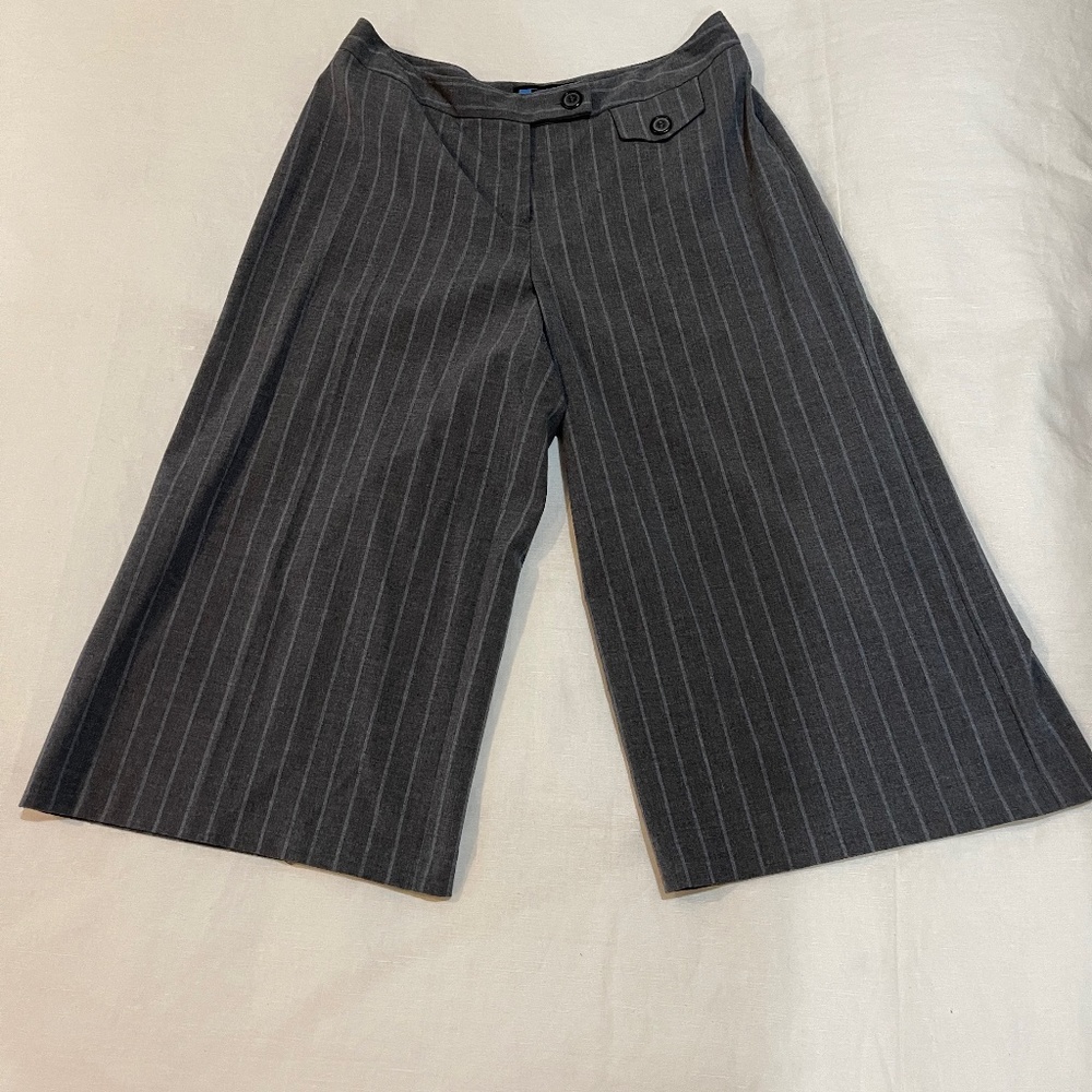 Grey with light blue pin stripe